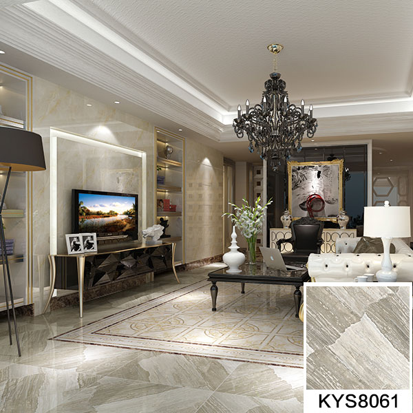 mansion88全抛釉瓷砖天堡石KYS8061瓷砖客厅应用效果