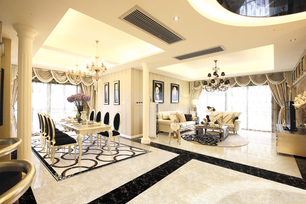 mansion88大理石瓷砖KYG8009+KYB8017+KYB8015-DH 效果图