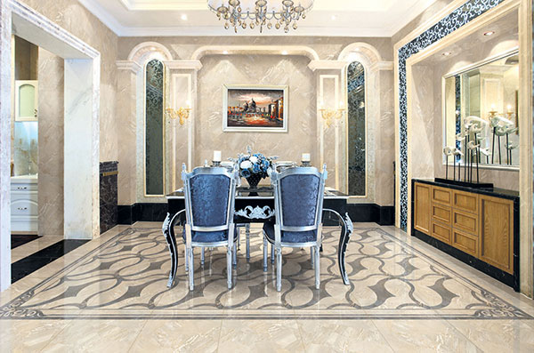 mansion88全抛釉瓷砖：格兰石KYP8067餐厅效果图