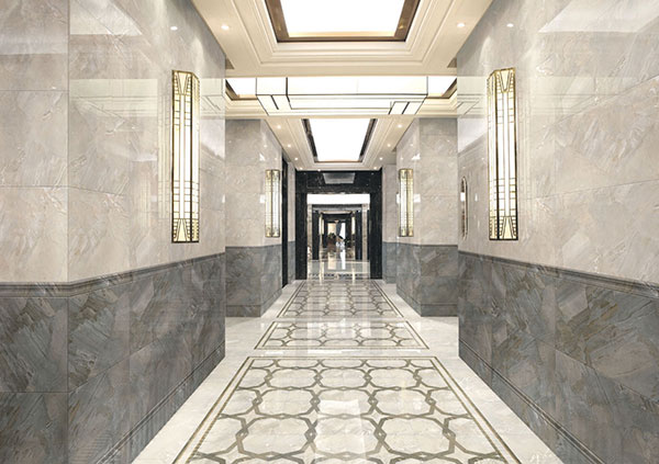 mansion88全抛釉瓷砖：格兰石KYP8067过道效果图