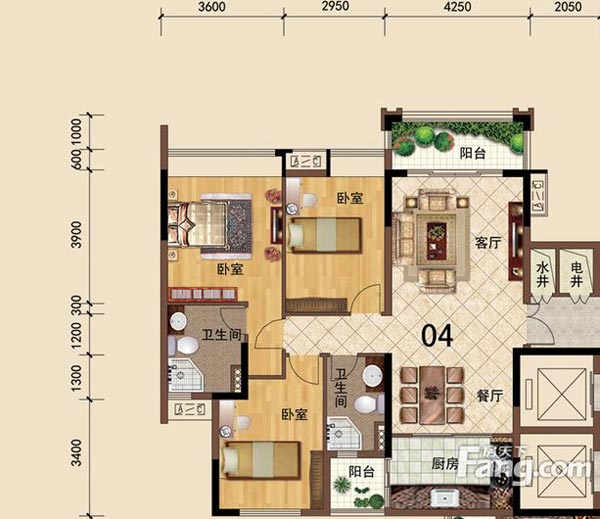 mansion88家装：佛山大沥碧桂园华府106㎡简约现代装修效果鉴赏