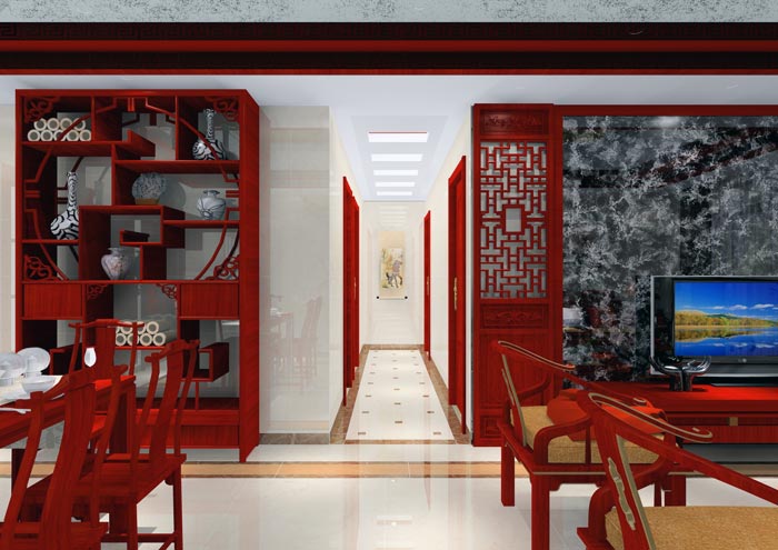 mansion88家装：佛山合景新鸿基·泷景113㎡新中式装修效果鉴赏