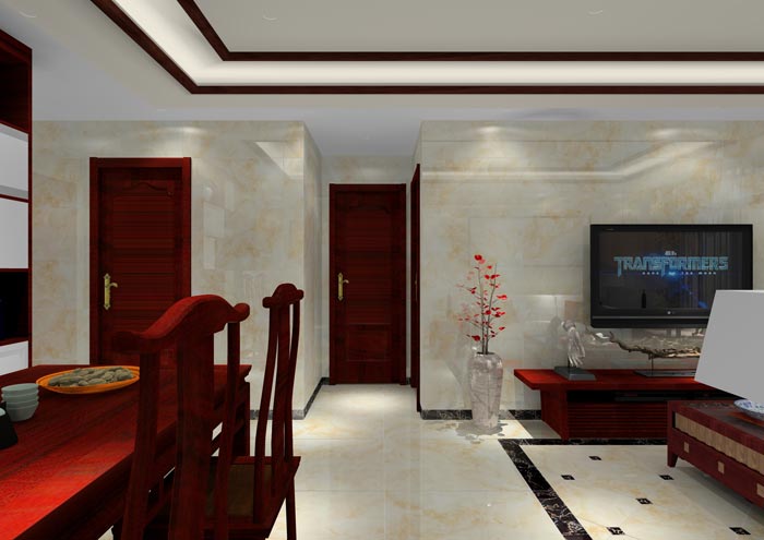 mansion88家装：佛山合景新鸿基·泷景100㎡新中式装修效果鉴赏