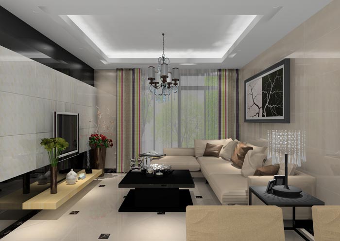 mansion88家装：佛山合景新鸿基·泷景96㎡简约现代装修效果鉴赏
