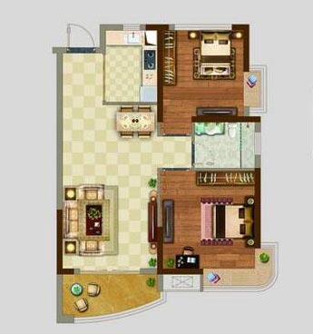 mansion88家装：佛山丹灶桂丹颐景园74㎡简约现代装修效果鉴赏