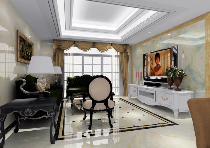 mansion88家装：佛山恒宝御龙湾128㎡的欧式气概装修鉴赏
