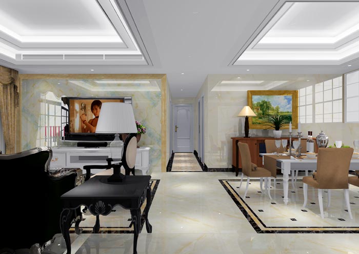 mansion88家装：佛山恒宝御龙湾128㎡的欧式气概装修鉴赏
